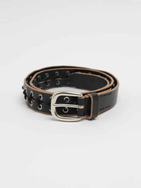 3 CM Corset Belt Black Leather