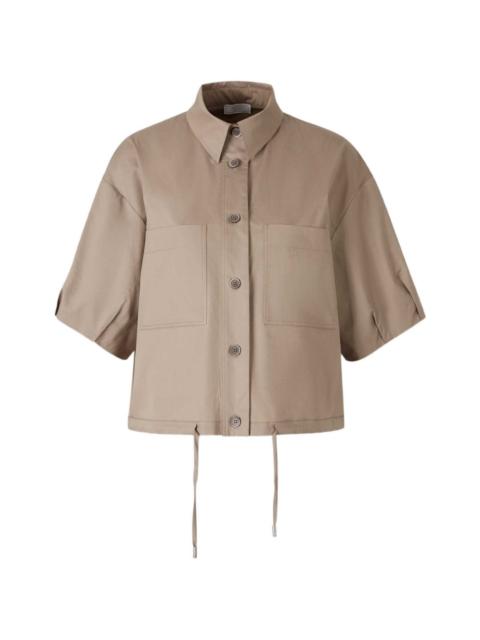 PESERICO chest-pocket drawstring buttoned shirt