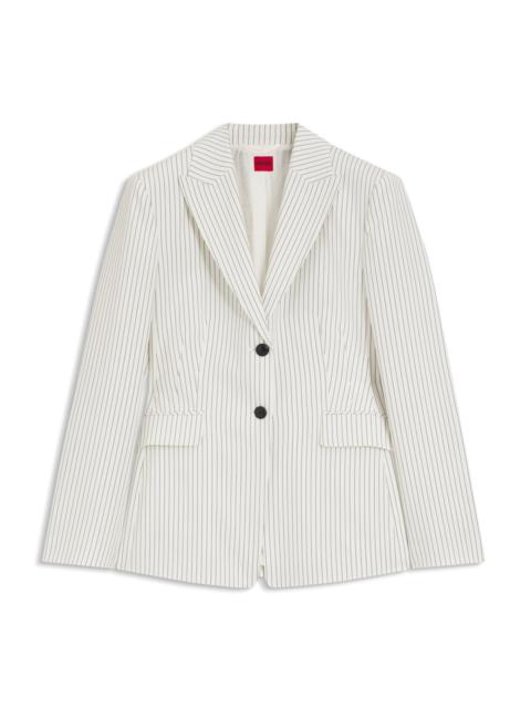 HUGO REGULAR-FIT BLAZER WITH PINSTRIPE
