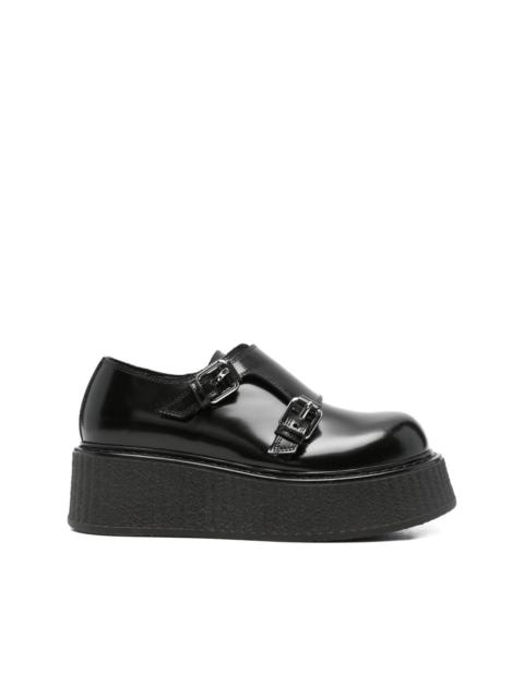 Moschino double-buckle platform shoes
