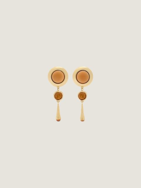 Givenchy SCULPTED GEM EARRINGS IN METAL AND RESIN