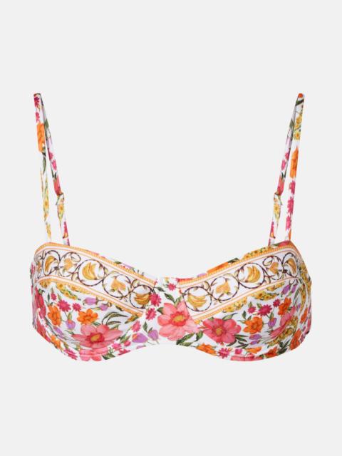 Floral bikini top