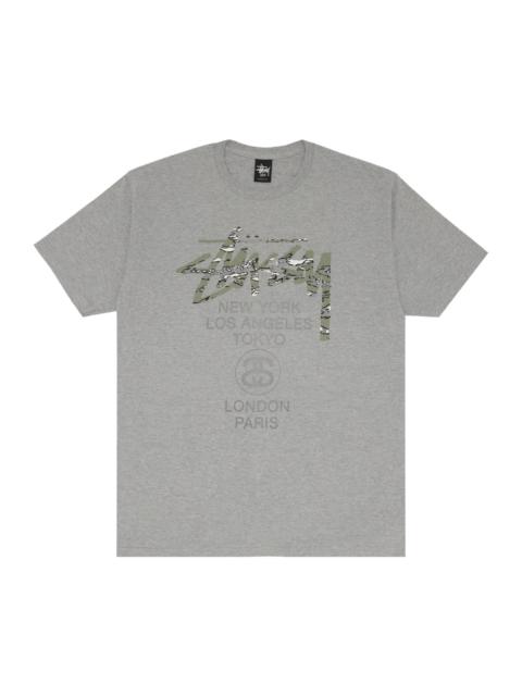 Stussy World Tour Camo Tee 'Grey'