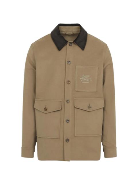 Etro corduroy collar jacket