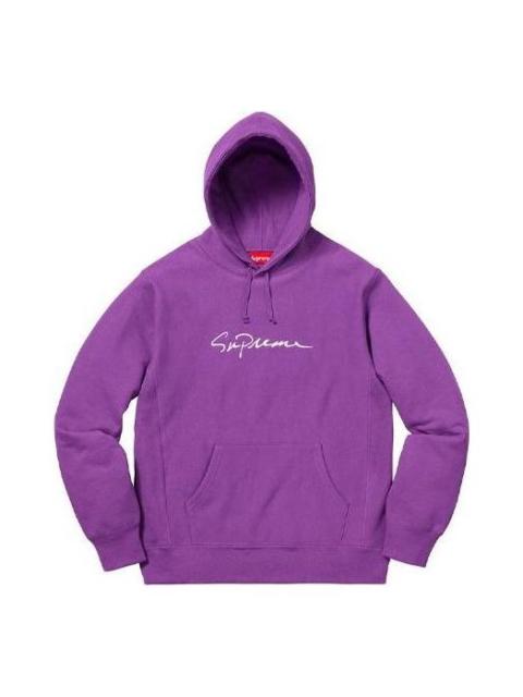 Supreme Supreme FW18 Classic Script Hoodie 'Purple' SUP-FW18-119