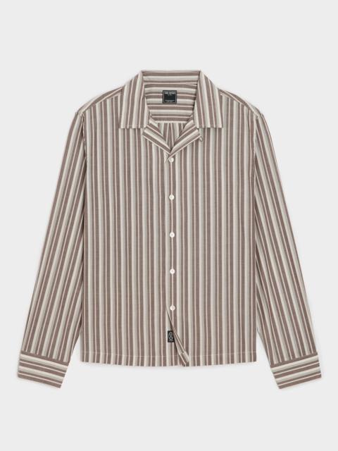 TODD SNYDER Brushed Poplin Camp Collar Shirt