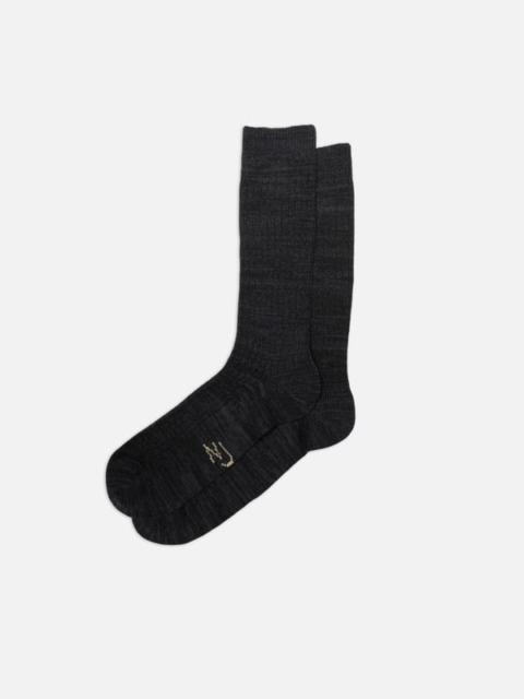 Nudie Jeans Rasmusson Mens Rib Sock Dark Grey