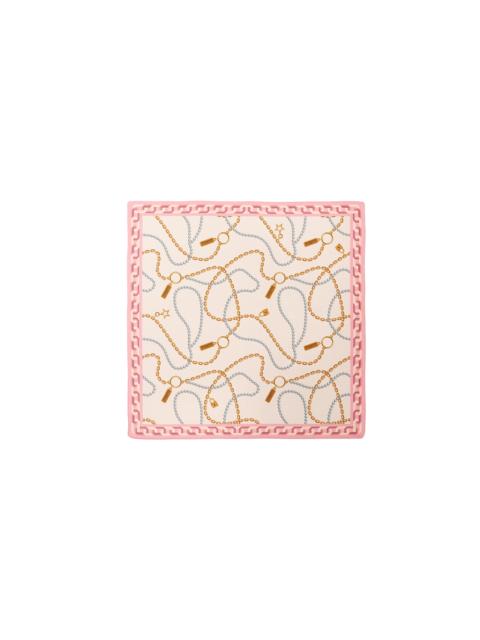 LePARMENTIER Heritage Chain and Pearls Silk Bandana