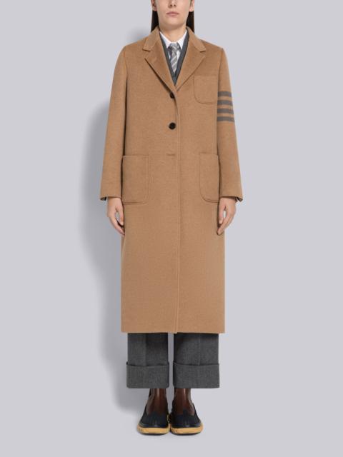 Thom Browne Coat Weight Camel Hair 4-Bar Sack Overcoat