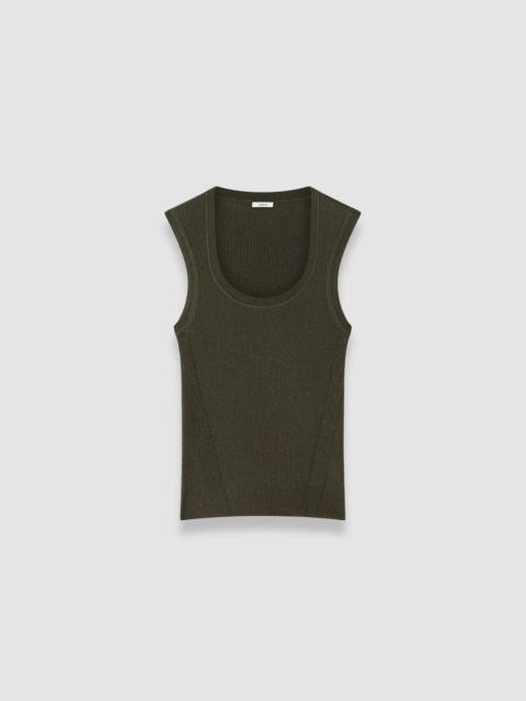 JOSEPH Alaou Linen Blend Knit Vest Top