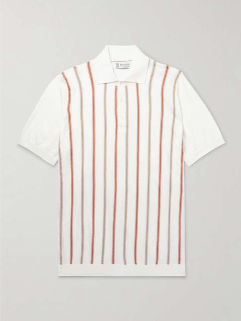 Striped Cotton Polo Shirt