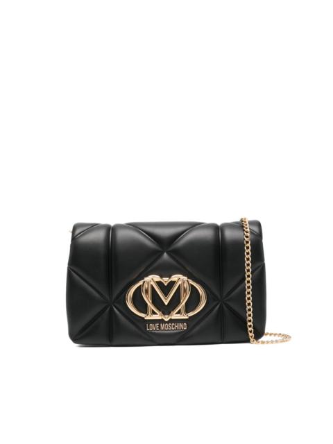 Moschino quilted logo-plaque shoulder bag