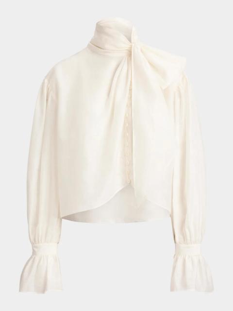 Polo Ralph Lauren Tieneck Cotton-Silk Organdy Shirt