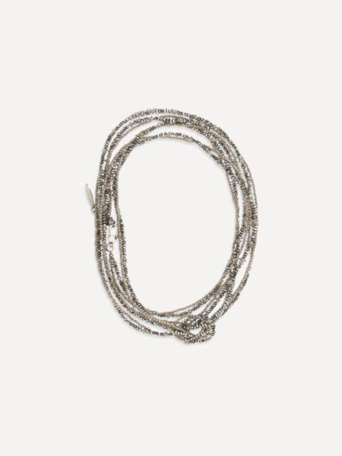 Brunello Cucinelli Hematite and Sterling Silver 925 Wrap Bracelet