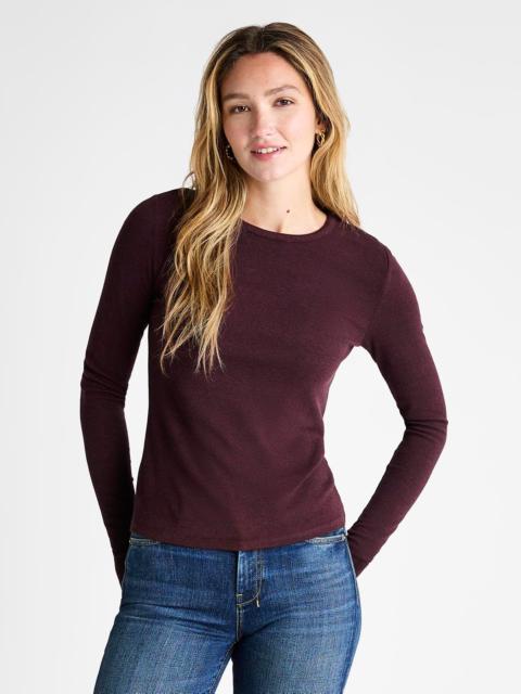 Splendid Isabella Eyelash Shimmer Long Sleeve Tee
