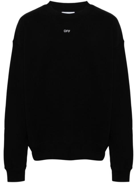 Off-White logo-print cotton sweatshirt