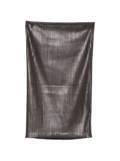 TOM FORD leather-embroidered midi skirt