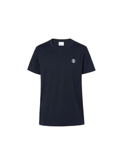 Burberry Monogram Motif Cotton T-shirt Caol Blue/White