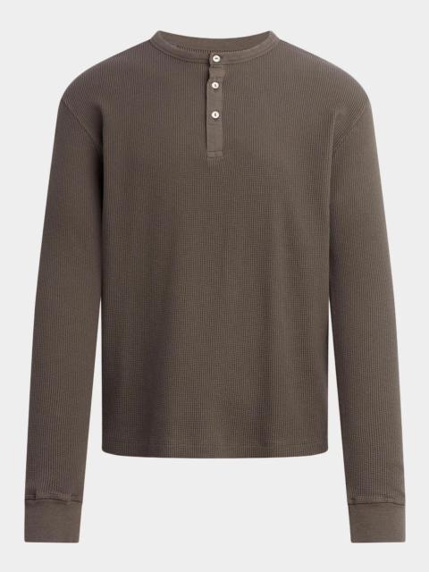 Joe's Jeans Men's Waffle-Knit Cotton Long-Sleeve Henley