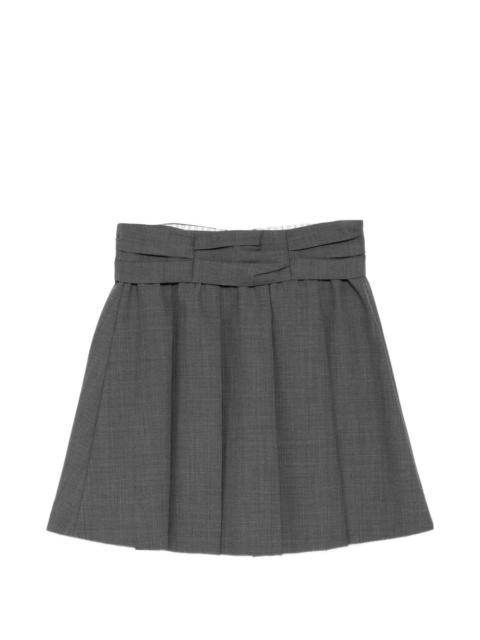 SHUSHU/TONG draped-waist pleated skirt