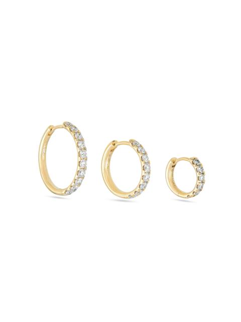 STONE AND STRAND LAB-Created Bold Hoop Trio