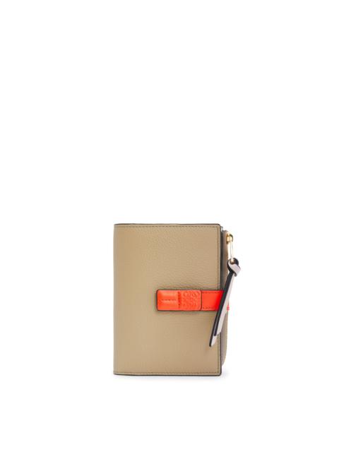 Loewe Slim zip bifold wallet in soft grained calfskin