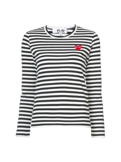Comme des Garçons PLAY striped long sleeved T-shirt