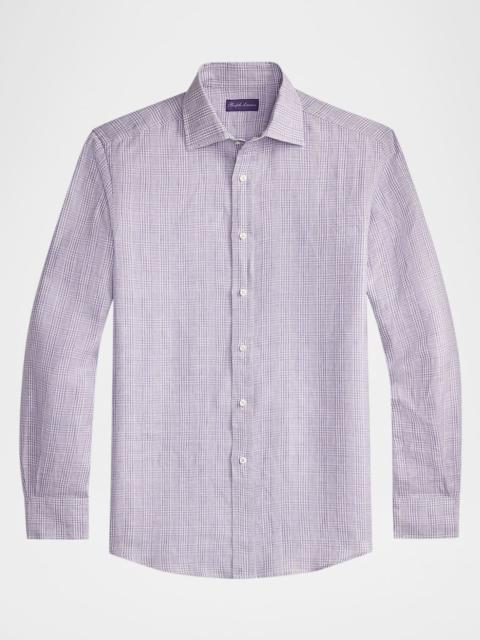 Ralph Lauren Men's Glen Check Linen Button-Down Shirt
