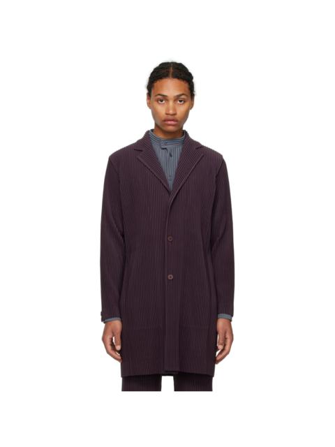 ISSEY MIYAKE Purple Single-Breasted Coat