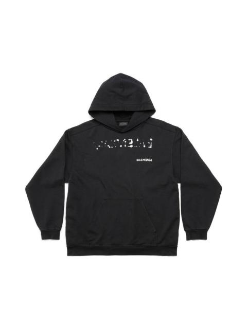 Men's Hand Drawn Balenciaga Hoodie Medium Fit in Black