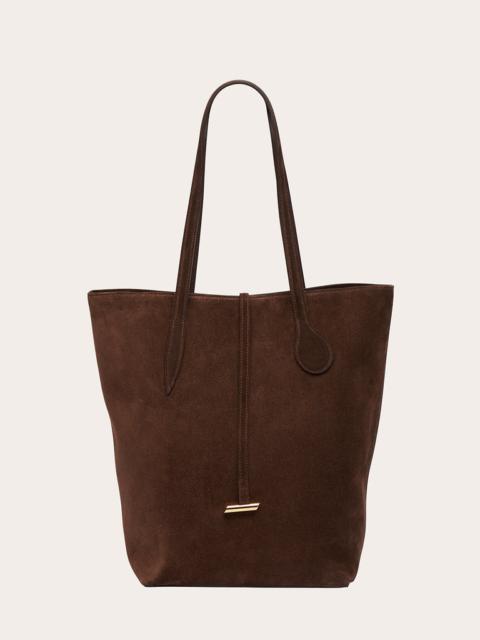 Liffner TALL SPROUT TOTE DARK BROWN SUEDE