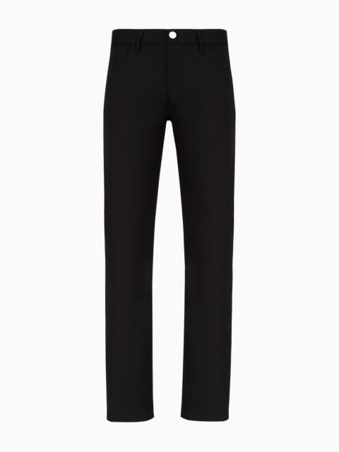 Five-pocket, regular-fit, virgin-wool trousers