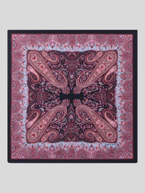 Etro SILK POCKET SQUARE WITH MACRO PAISLEYS