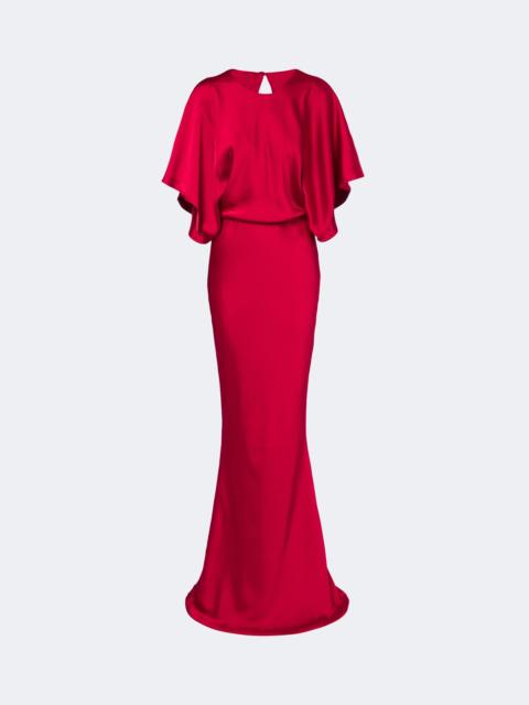 NORMA KAMALI Reverse Obie draped satin gown
