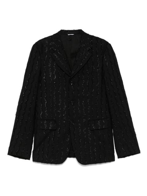Comme des Garçons Homme Plus fringe-detail blazer