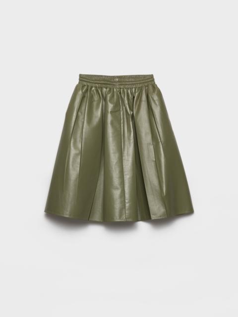 Prada Pleated nappa leather skirt