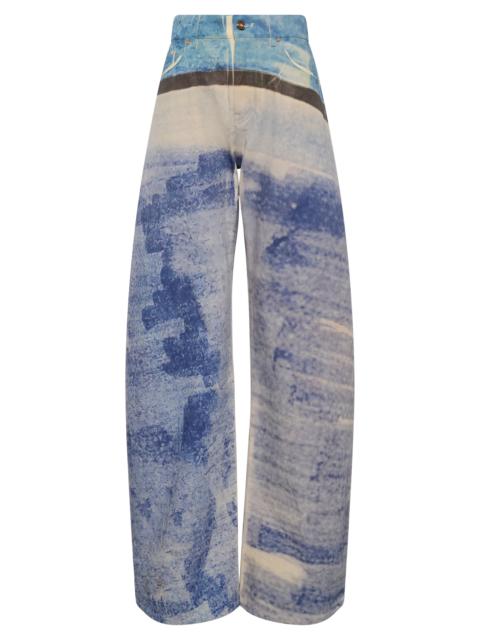 GABRIELA HEARST Amoret Barrel-leg Jean in Water Multi Recycled Cotton Denim