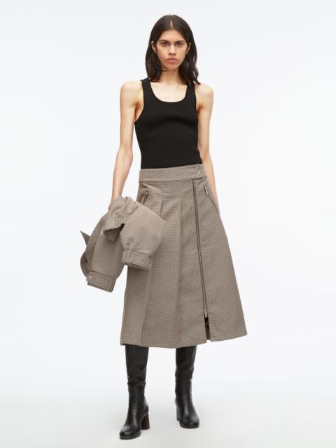 3.1 Phillip Lim Houndtooth Tweed Midi Skirt