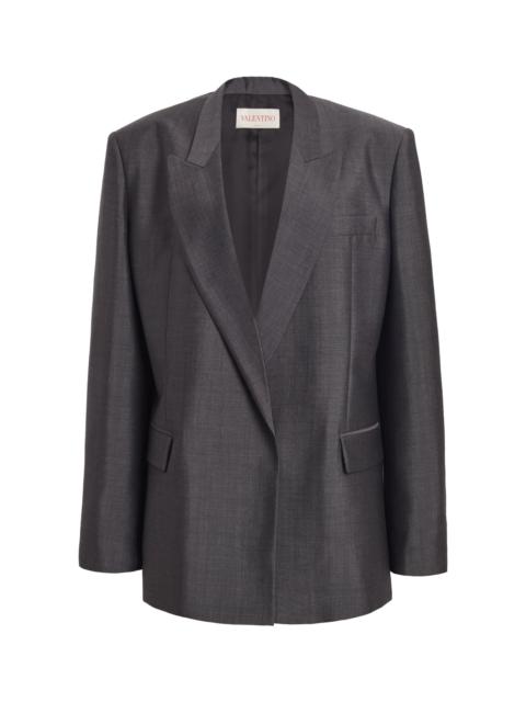 Valentino Mohair-Wool Jacket grey