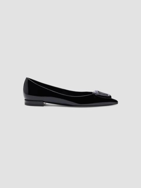 Stuart Weitzman Women's VeryVinnie Patent Leather Ballet Flats - Black