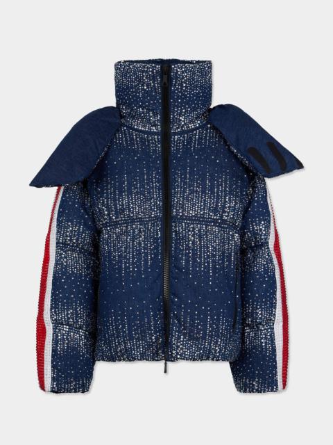 DSQUARED2 SNOWBALL EMBROIDERED DENIM DOWN JACKET