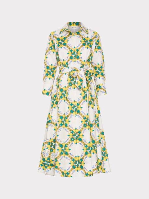 MILLY Lexi Printed Midi Dress