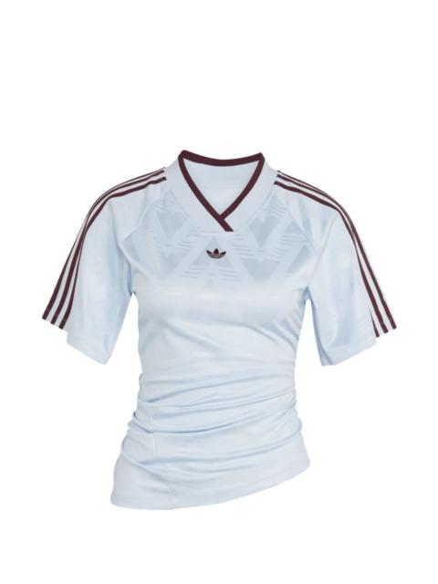 adidas rouched V-neck tee