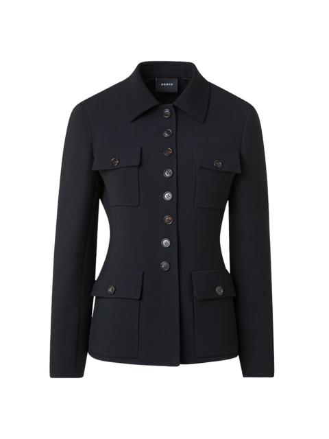 AKRIS Women's Virgin-Wool Military Jacket - Black