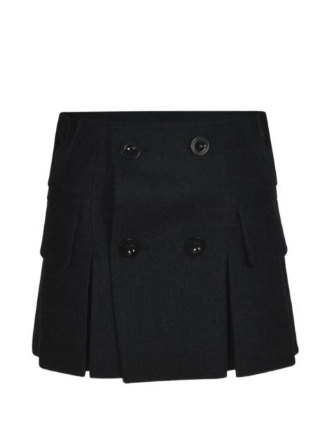 sacai pleated tailored skort