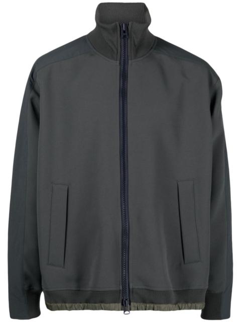 funnel-neck zip-up jacket