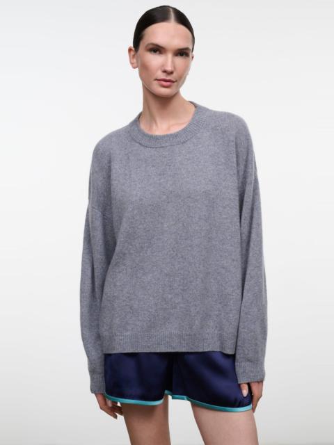STAUD STAUD SERRANO CASHMERE RELAXED CREW ASH