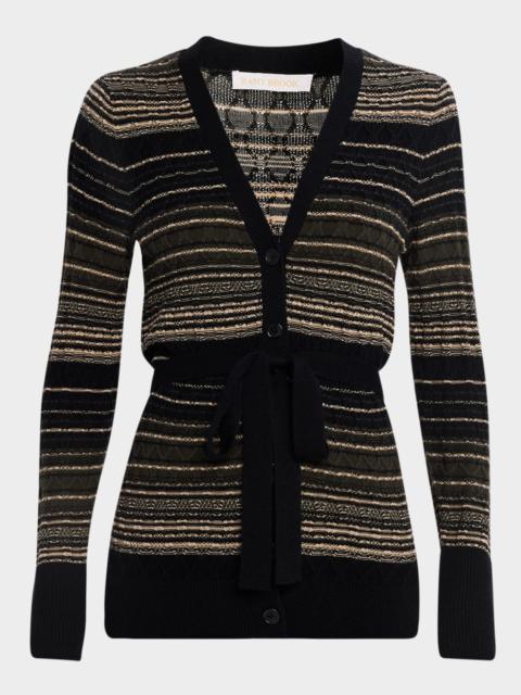 RAMY BROOK Michelle Belted V-Neck Cardigan