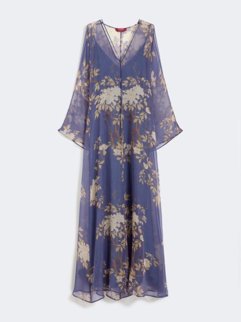 Max Mara ANGUS Printed silk kaftan dress - NAVY