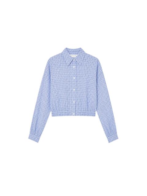 The Frankie Shop Lison Cropped Shirt - Blue Plaid